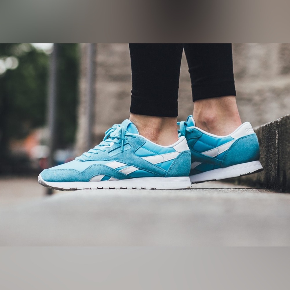 Reebok CI Nylon x Face Lace-Up Blue Womens Trainers BD2681 SZ 9 Woman